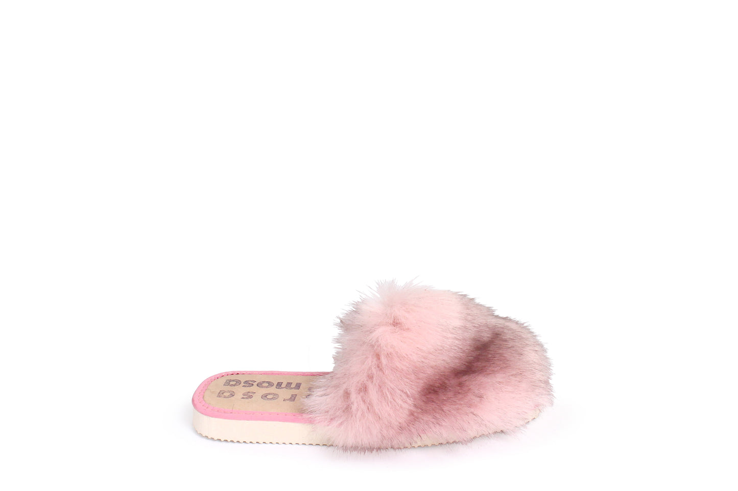 Faux Fur Slippers + Rose