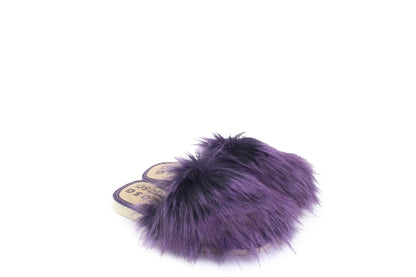 Faux Fur Slippers + Purple