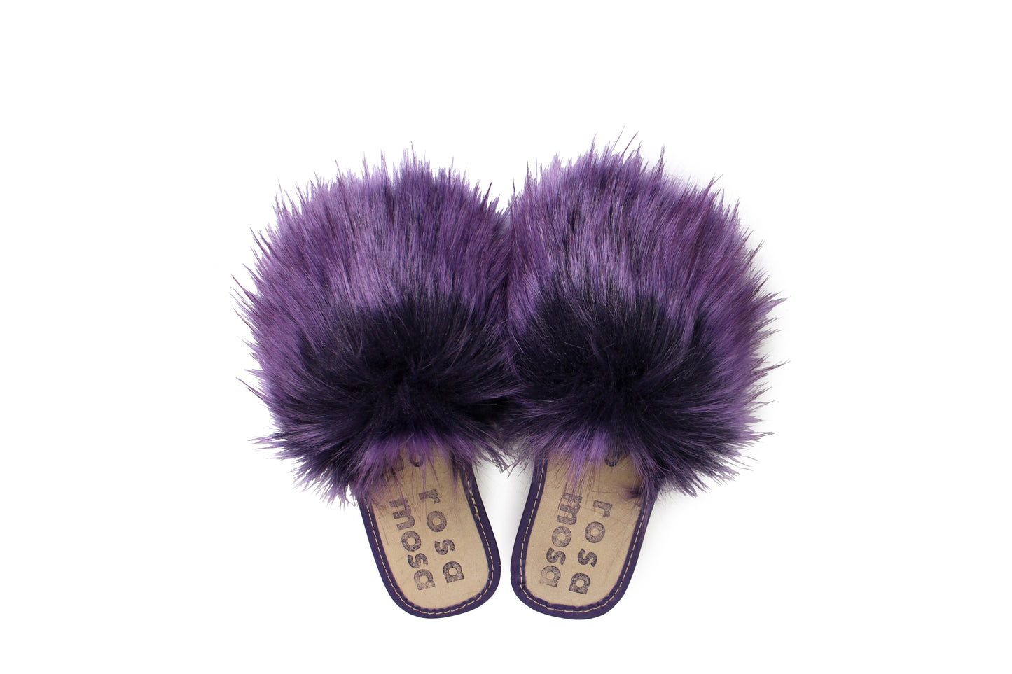 Faux Fur Slippers + Purple