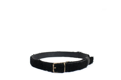 UNISEX SHEARLING BELT + Nero