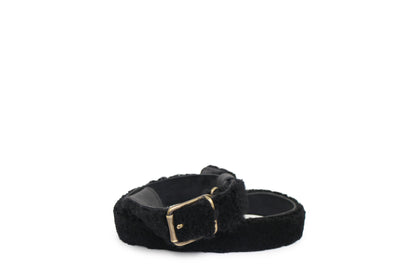 UNISEX SHEARLING BELT + Nero