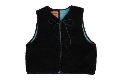 Gilet Vest PATCHWORK + Blue Dye Nero