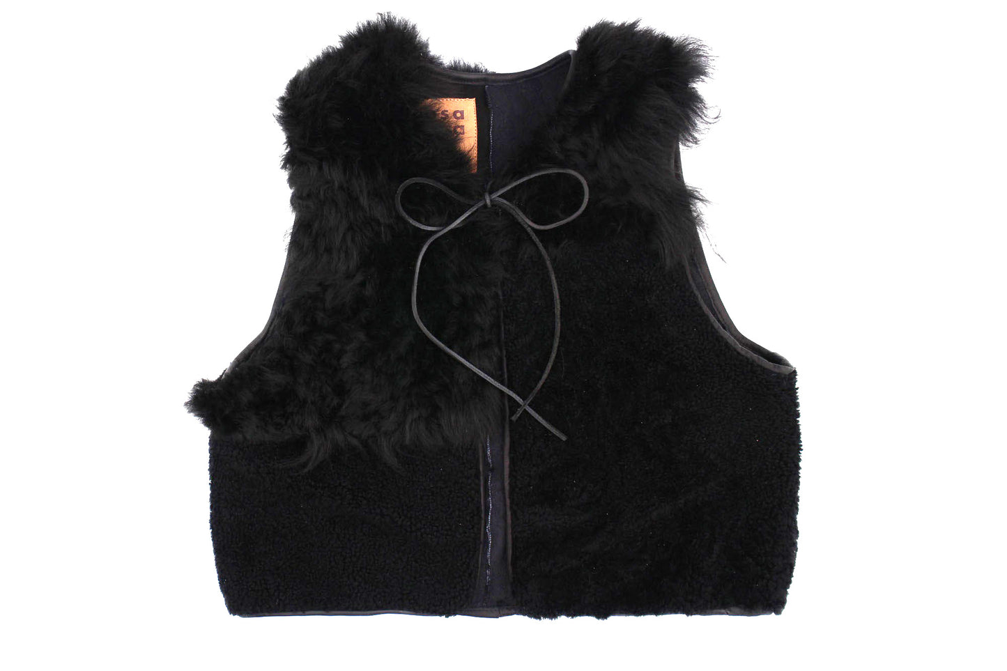 Gilet Vest PATCHWORK + Black long hair