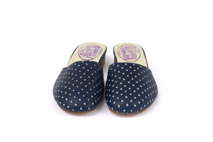 INDIGO BLUEPRINT SLIPPERS DOTS