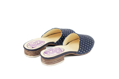 INDIGO BLUEPRINT SLIPPERS DOTS